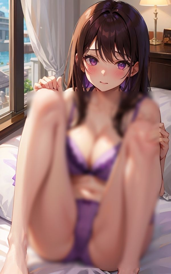 サンプル画像4:紫下着のしゃがみパンチラ(淫乱魔導士) [d_360744]