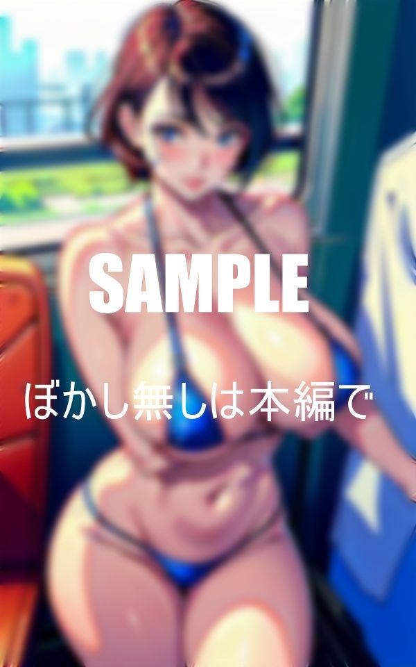 サンプル画像6:車内で男を誘惑巨乳熟女痴女たち公共の場でも淫乱大爆発濡れっぱなしのオ〇〇コ(Lサークル) [d_360831]