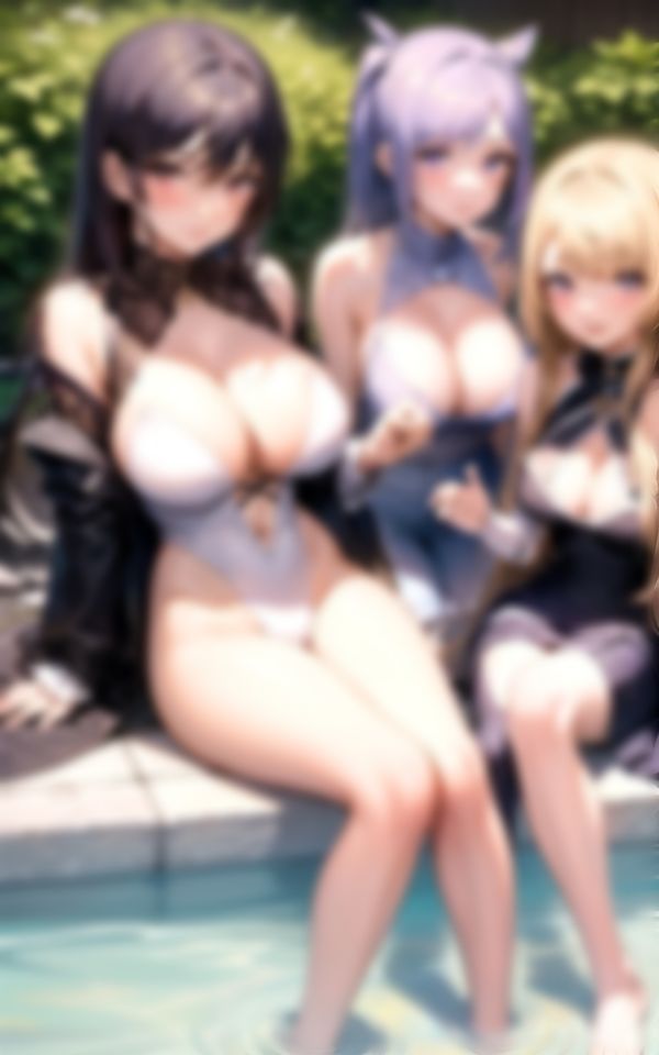 サンプル画像3:淫乱水着美女と高級プールで天国ハーレム(セクシーAI) [d_360869]