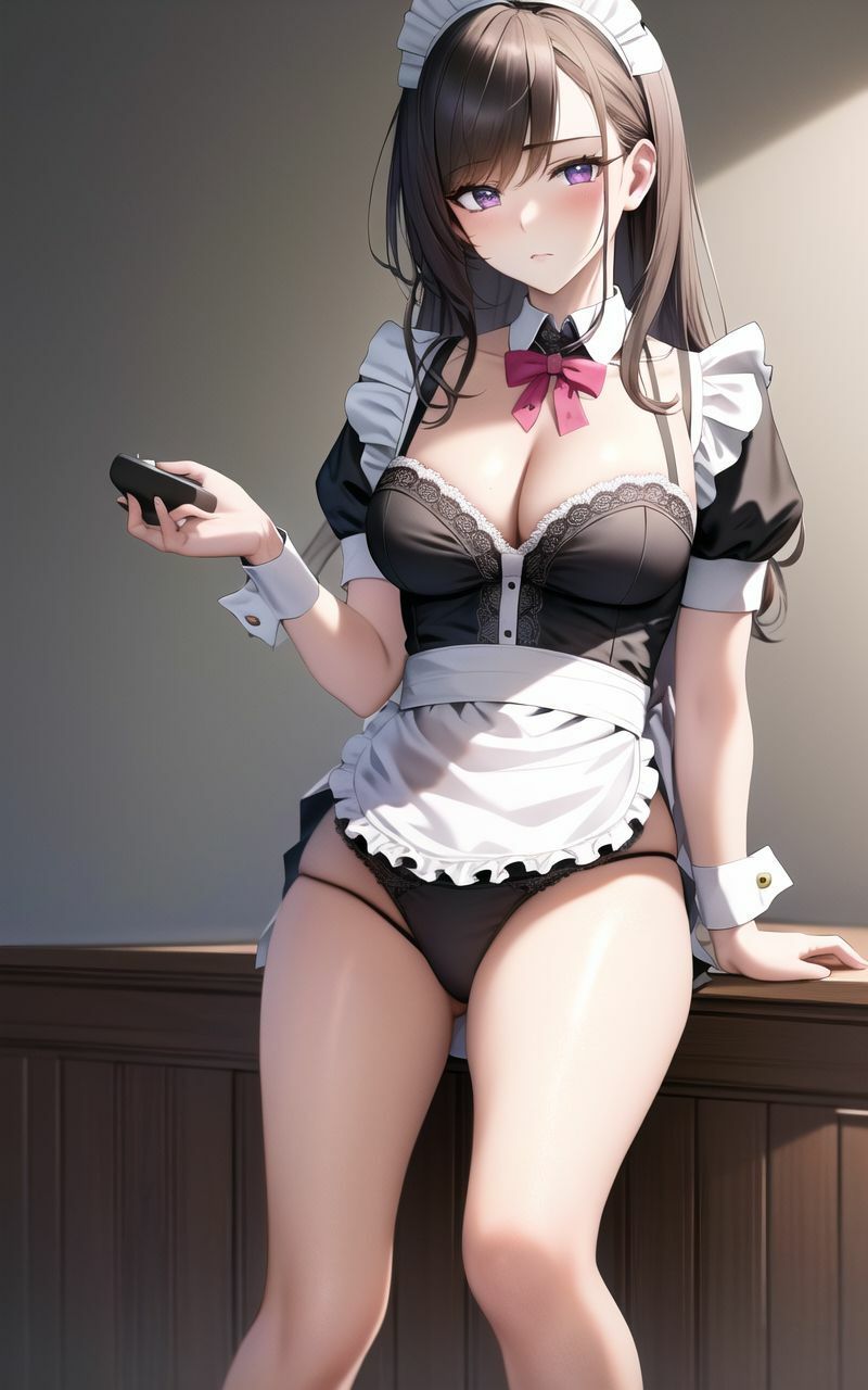 サンプル画像2:【超高画質グラビア写真集】メイドの下着。かわいい50枚〜2巻〜(キュートティーンズ【AI実写】) [d_360917]