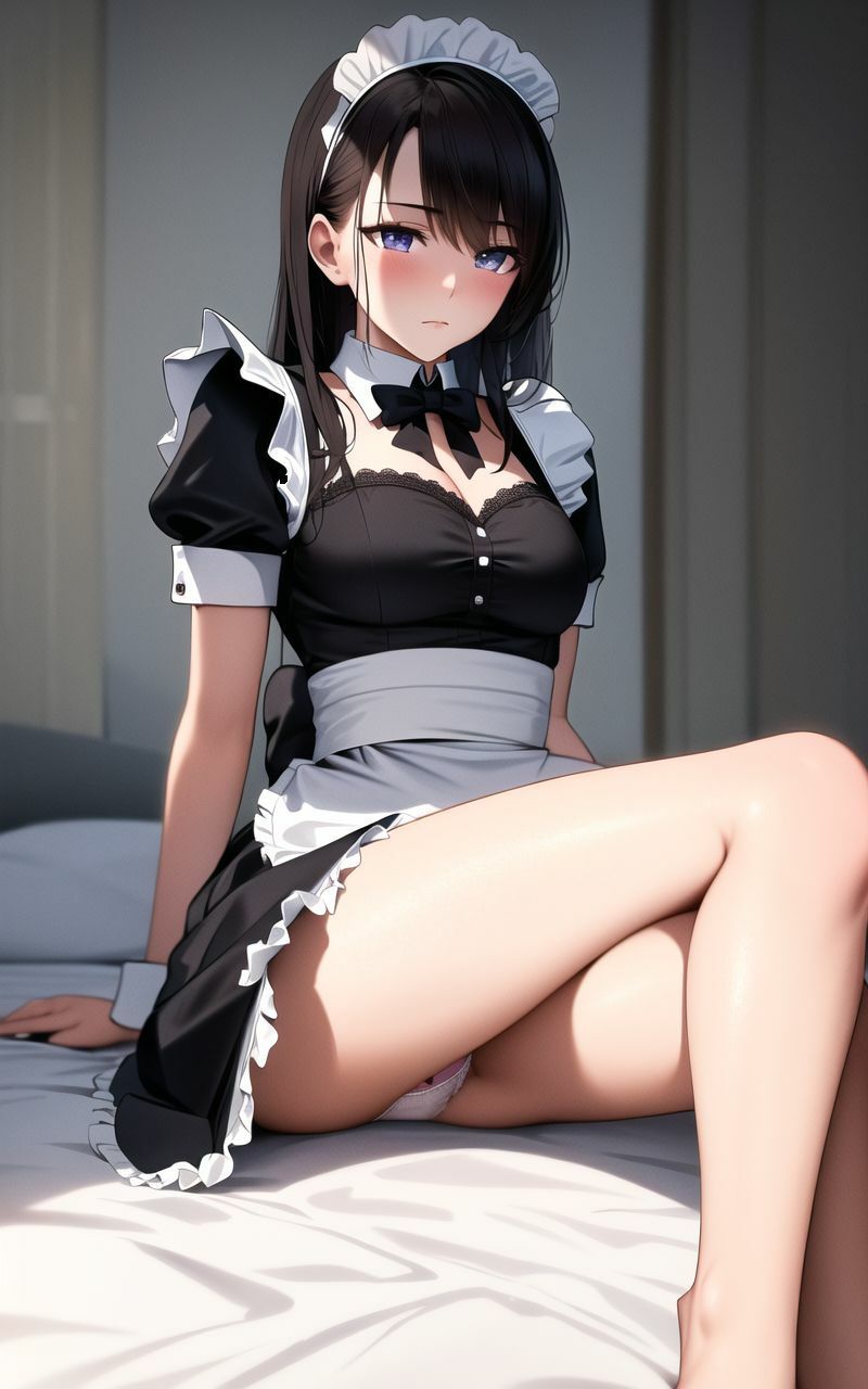 サンプル画像3:【超高画質グラビア写真集】メイドの下着。かわいい50枚〜2巻〜(キュートティーンズ【AI実写】) [d_360917]