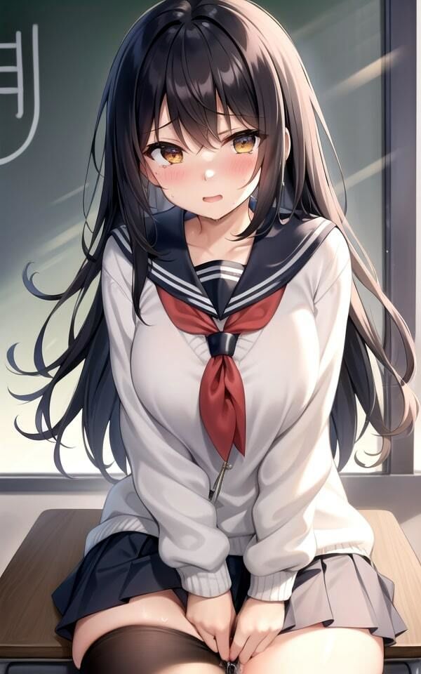 サンプル画像1:教室で危険すぎる内緒の遊び2(AIdoujin) [d_360955]