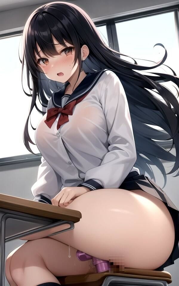 サンプル画像2:教室で危険すぎる内緒の遊び2(AIdoujin) [d_360955]