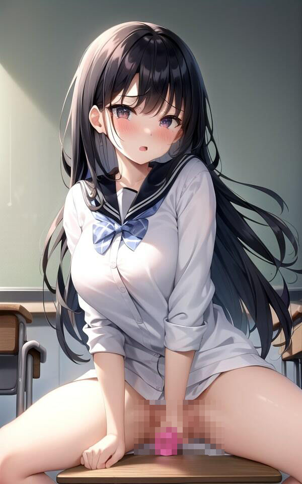 サンプル画像3:教室で危険すぎる内緒の遊び2(AIdoujin) [d_360955]