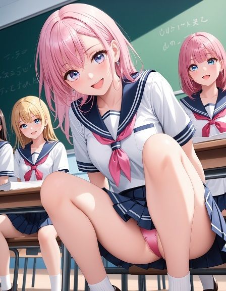 サンプル画像1:制服女子のしゃがみパンチラ(D.P.H.) [d_361060]