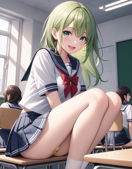 サンプル画像2:制服女子のしゃがみパンチラ(D.P.H.) [d_361060]