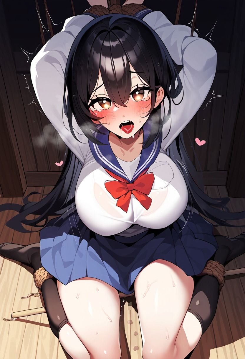 サンプル画像4:縛られた女子校生たち！密室で拘束されて快楽責めされてメス堕ち(エロエロ研究会) [d_361066]