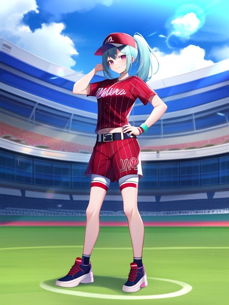 サンプル画像4:スポーツ大好きな女の子のAIイラスト集(Love and peace) [d_361090]