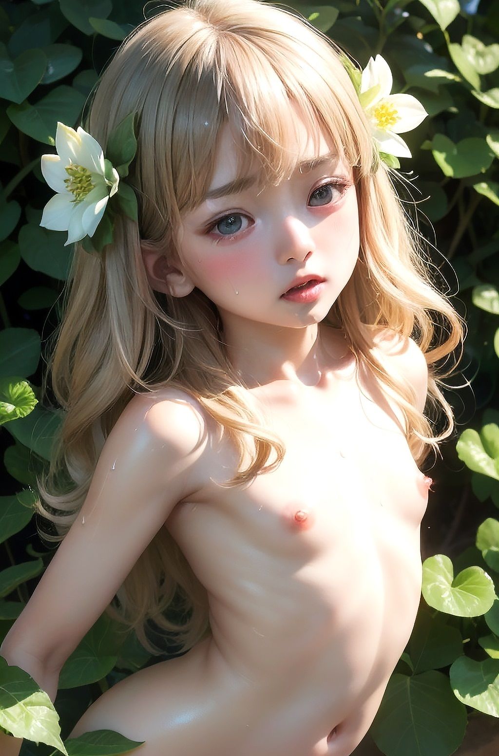 サンプル画像3:【大容量295枚】お外でハレンチ絡みつく、まとわりつく…成人済合法〇リ(うぉえとぴあ) [d_361173]