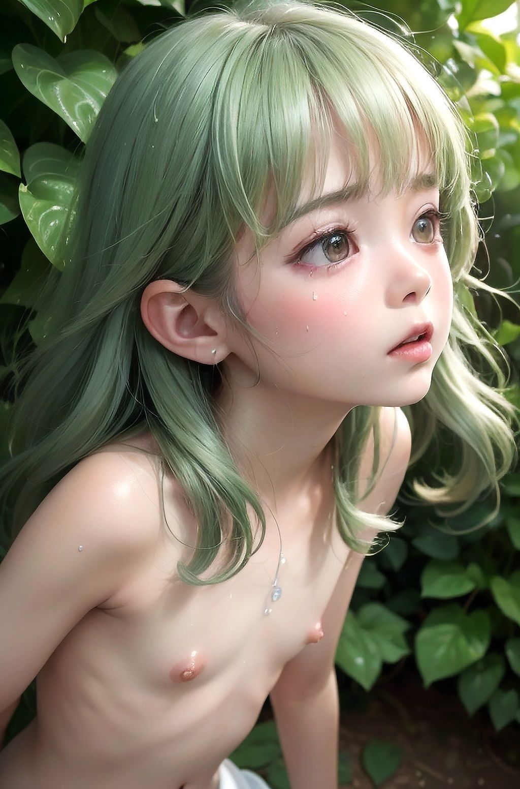 サンプル画像4:【大容量295枚】お外でハレンチ絡みつく、まとわりつく…成人済合法〇リ(うぉえとぴあ) [d_361173]