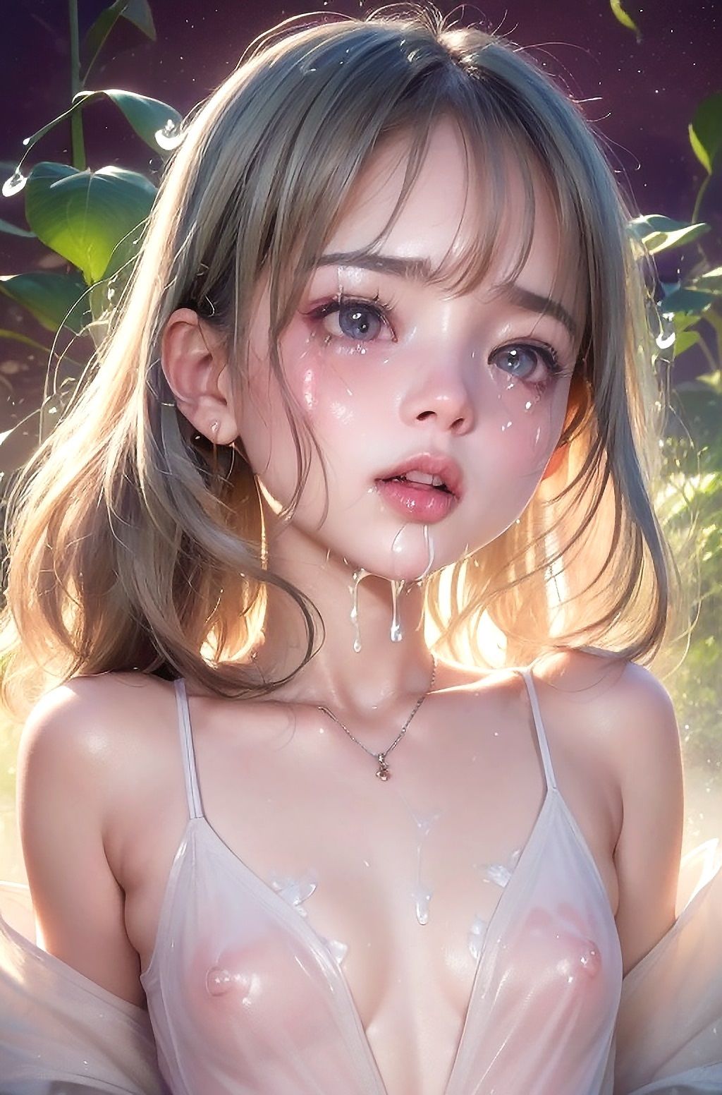 サンプル画像6:【大容量295枚】お外でハレンチ絡みつく、まとわりつく…成人済合法〇リ(うぉえとぴあ) [d_361173]