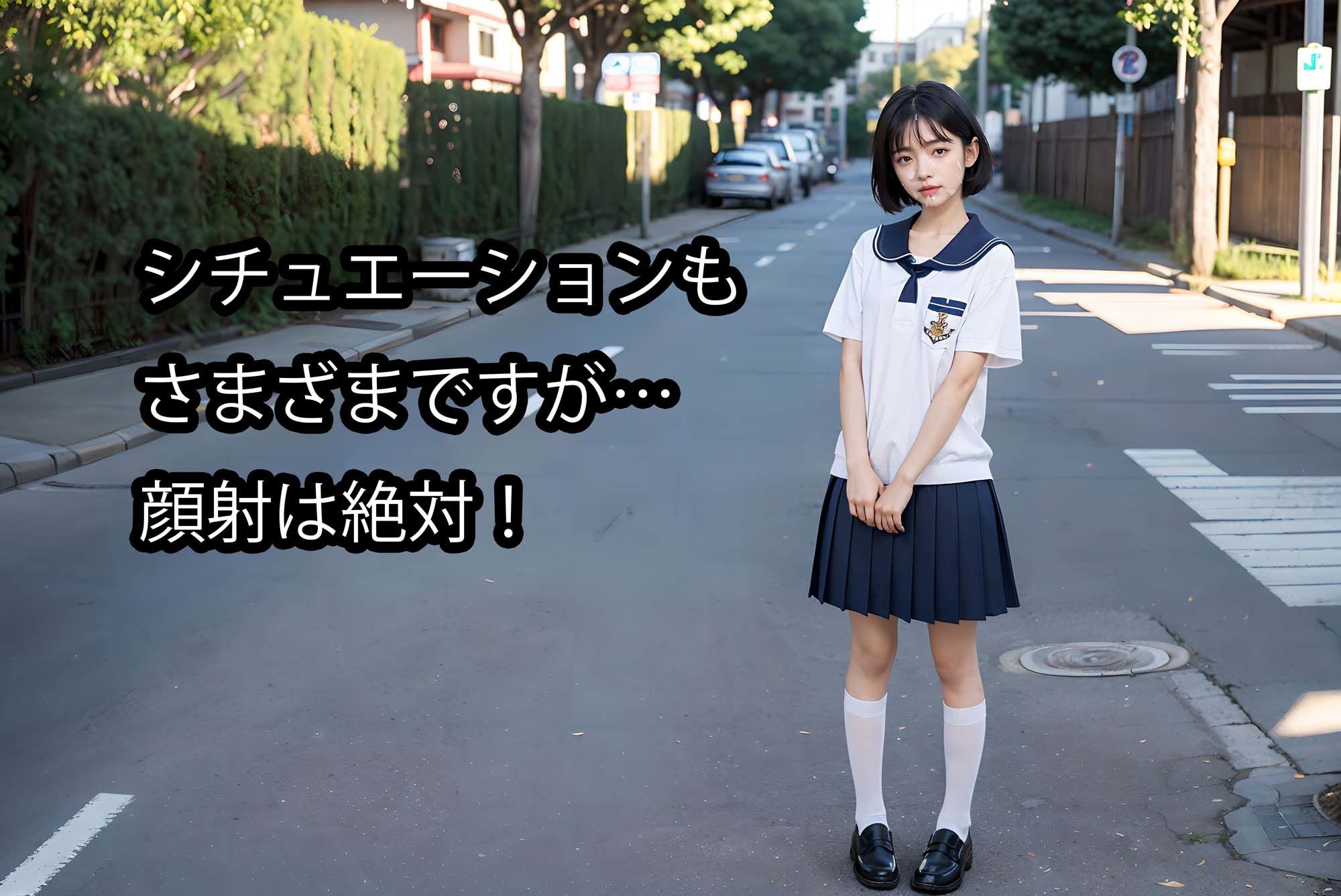 サンプル画像4:【大容量・高品質】野外で顔射される美少女 Vol.1(Fetishism AI) [d_361301]