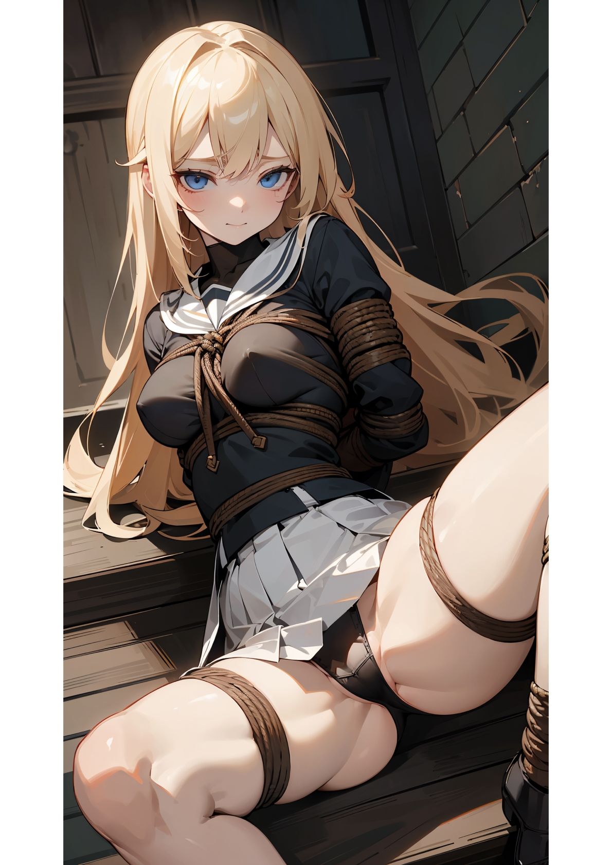 サンプル画像4:女子校生x拘束(妄想部_AI) [d_361365]