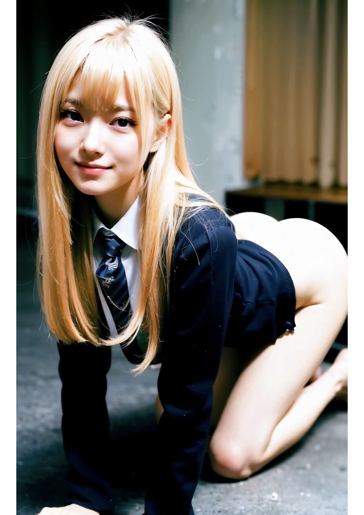 サンプル画像4:制服とギャルと僕。(妄想部_AI) [d_361368]