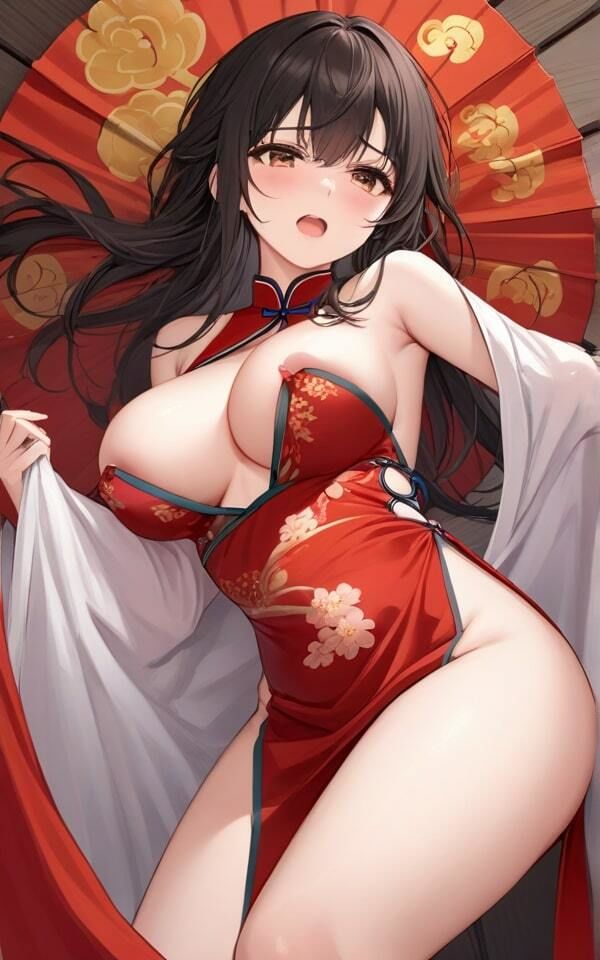 サンプル画像1:エロいチャイナドレスを着た 美女にぶっかけちゃった！(青春の淡い光) [d_361398]