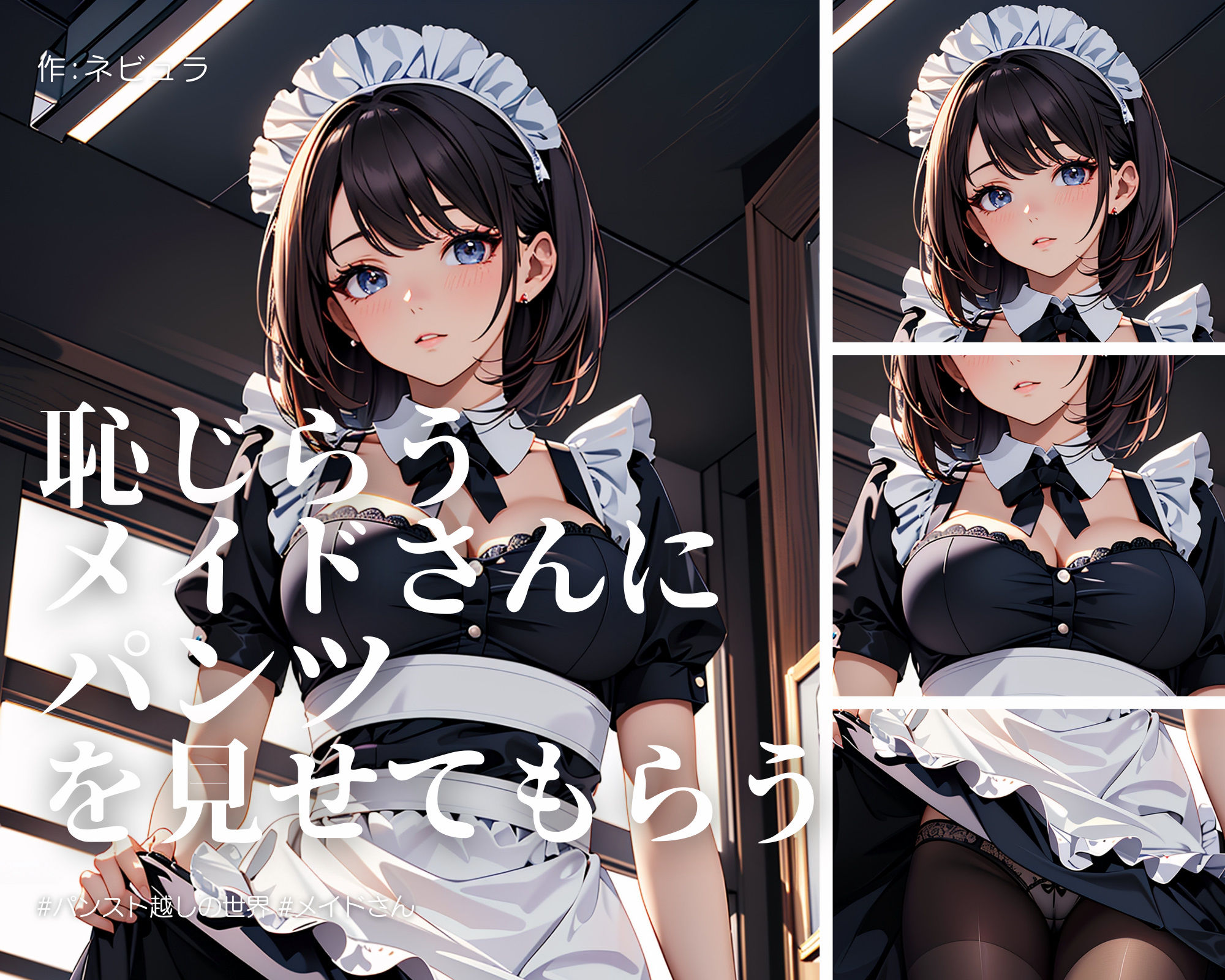 サンプル画像1:恥じらうメイドさんにパンツを見せてもらう(neburaの研究所) [d_361523]