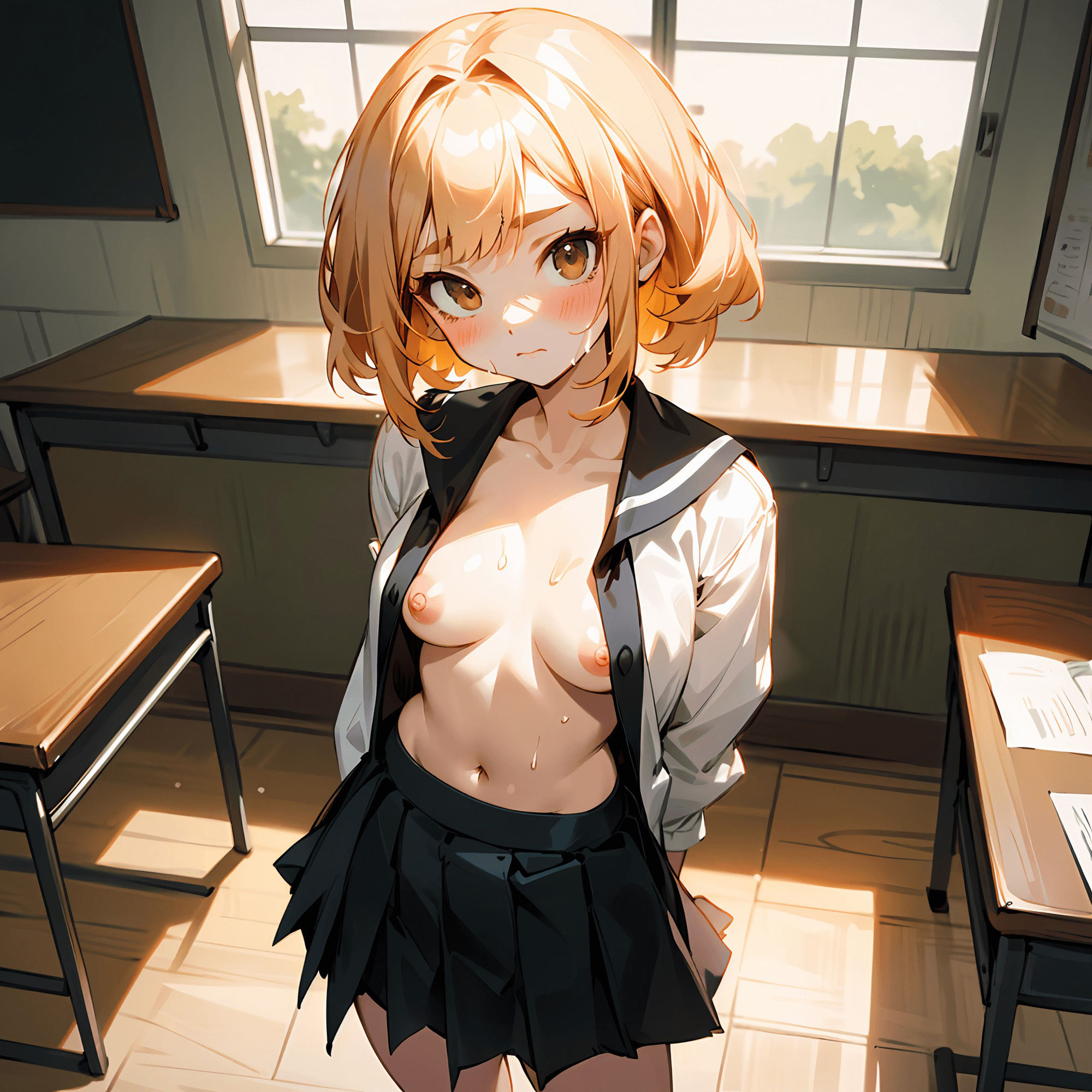 サンプル画像3:美少女JK420人のおっぱい。学園で秘密の遊び。学生服からさらけ出された汗だくボディ。(アダルト最先端) [d_361662]