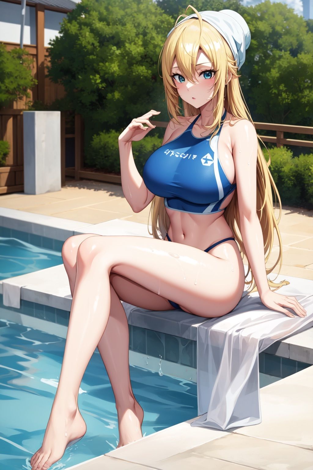 サンプル画像3:乙女ゲー世界はモブに◯しい世界です アン◯ェリカ 水着・タイツCG集(Rin ｜ AI art) [d_361721]