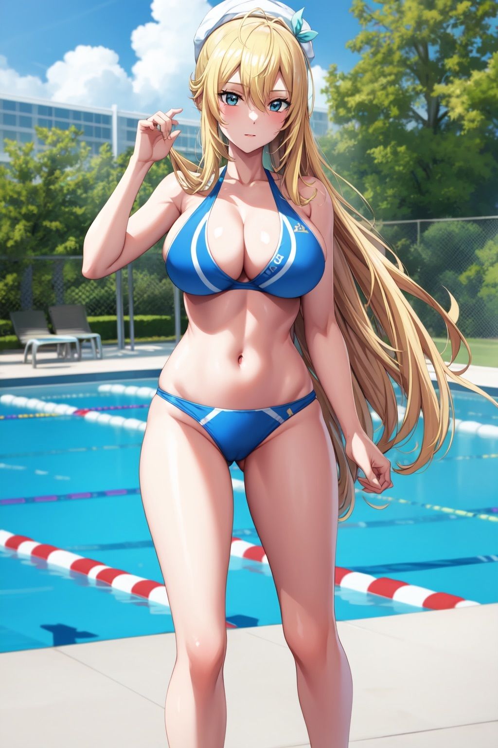 サンプル画像4:乙女ゲー世界はモブに◯しい世界です アン◯ェリカ 水着・タイツCG集(Rin ｜ AI art) [d_361721]