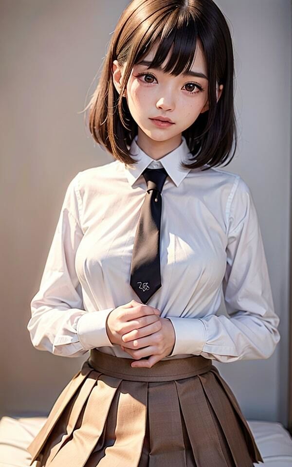 サンプル画像2:AI制服美女写真集(AI未来) [d_361741]