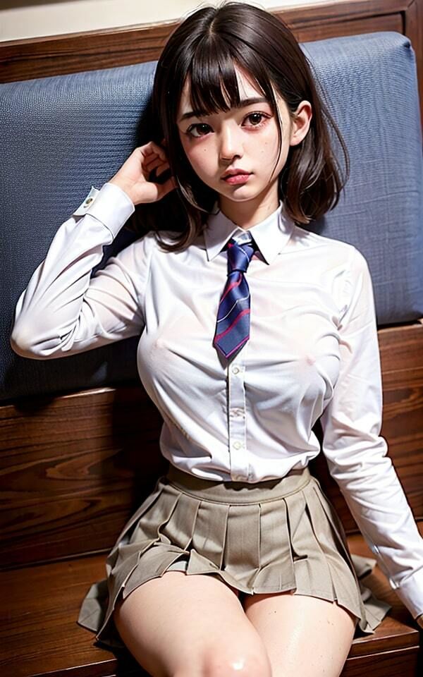 サンプル画像3:AI制服美女写真集2(AI研究所) [d_361747]