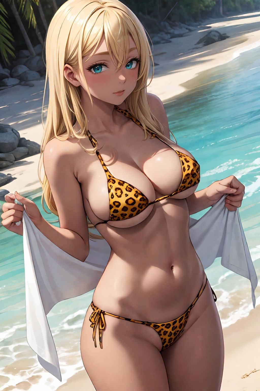 サンプル画像2:爆乳ビキニギャル 生ハメビーチ(AIギャル) [d_361807]