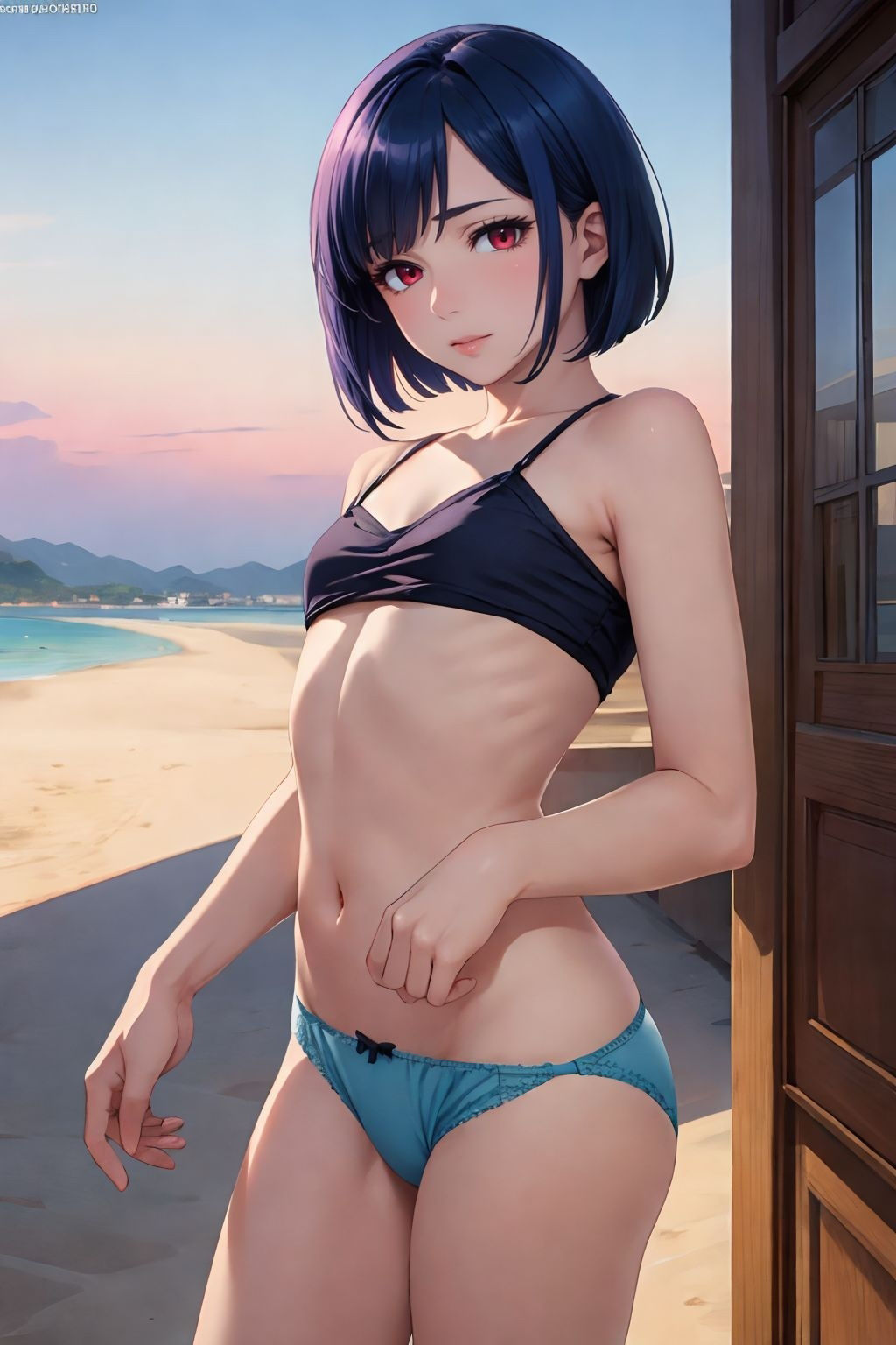 サンプル画像2:えっちぃ海水浴(AIギャル) [d_361819]