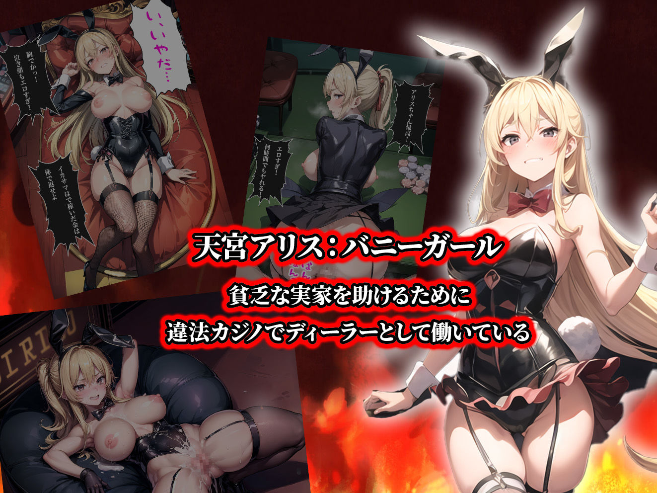 サンプル画像3:負けたら即中出しセックス 3人の働く女性達が無慈悲に●される話【セリフ付き】(aiもみむ出版) [d_361836]