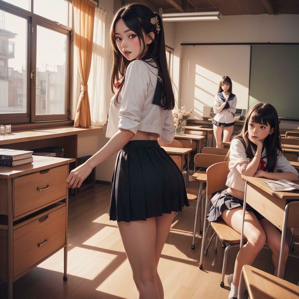 サンプル画像1:じぇーけーのお尻(心の彩り) [d_361850]