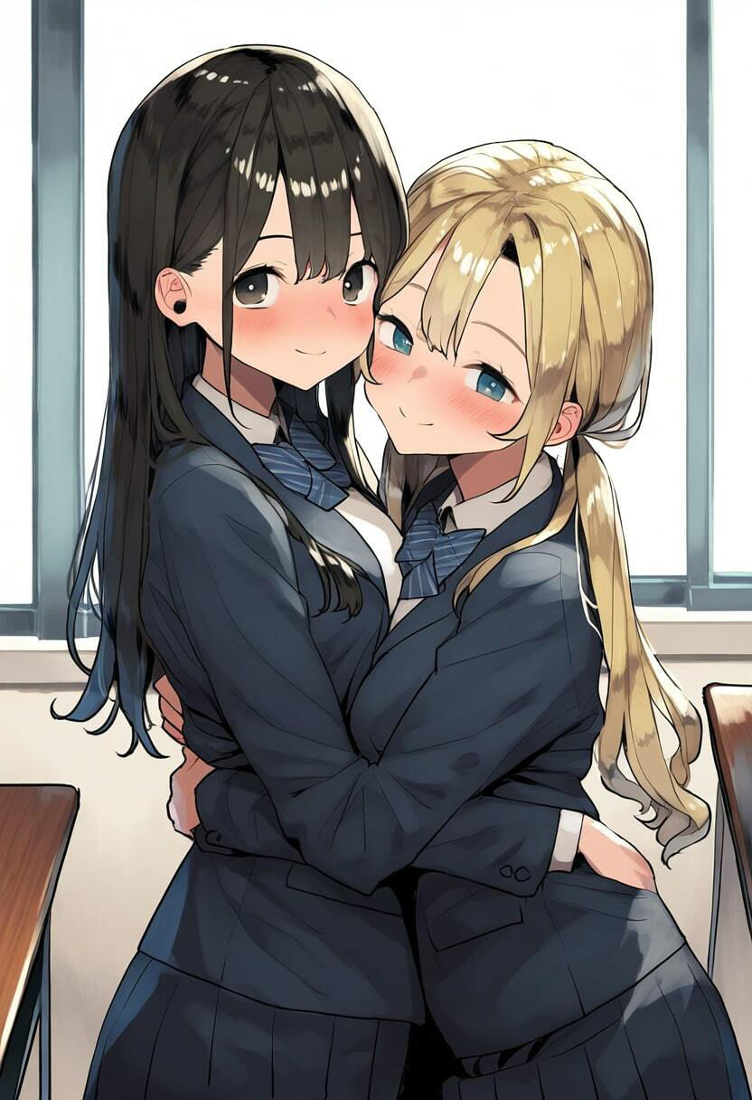 サンプル画像2:レズギャルと清楚系学級委員長の百合えっち！教室でよだれ垂らしてびしょ濡れ(あさひ屋) [d_361853]