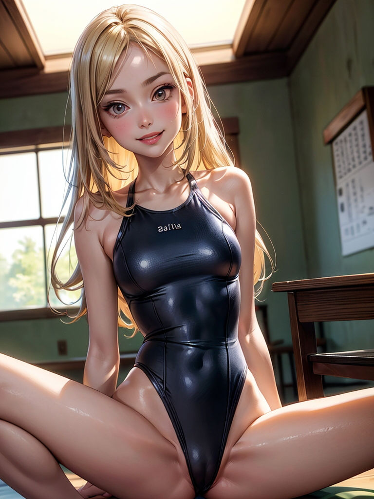 サンプル画像1:なぜかマンスジを見せつけてくる競泳水着美少女Vol.1(Heaven) [d_361946]