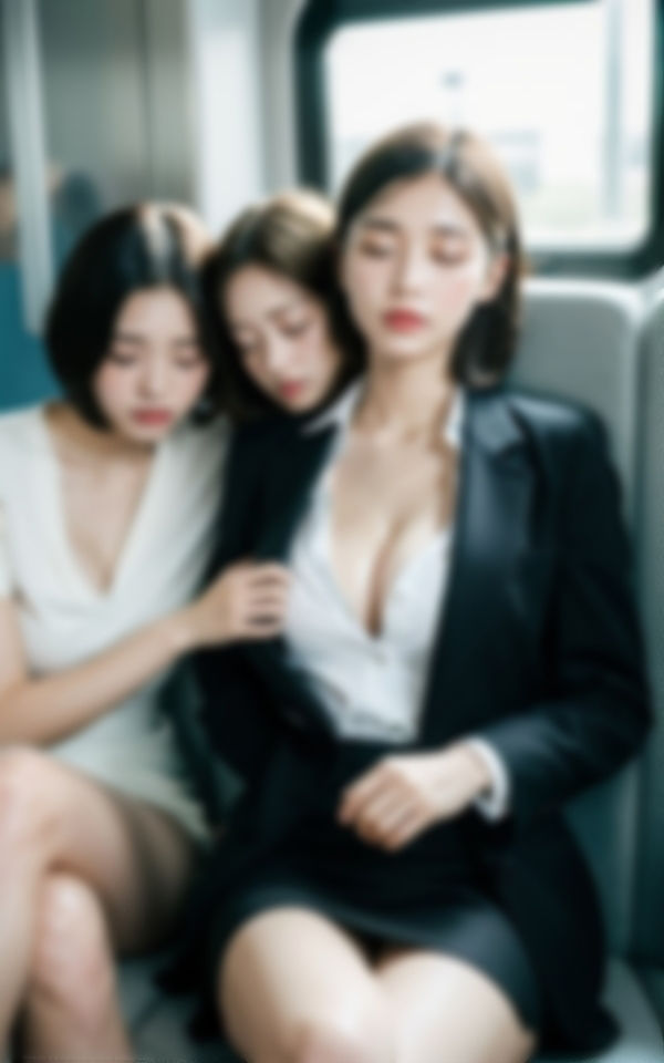 サンプル画像6:眠っているOLさんを車内で脱がしてヤリ放題(AIみすず) [d_362068]