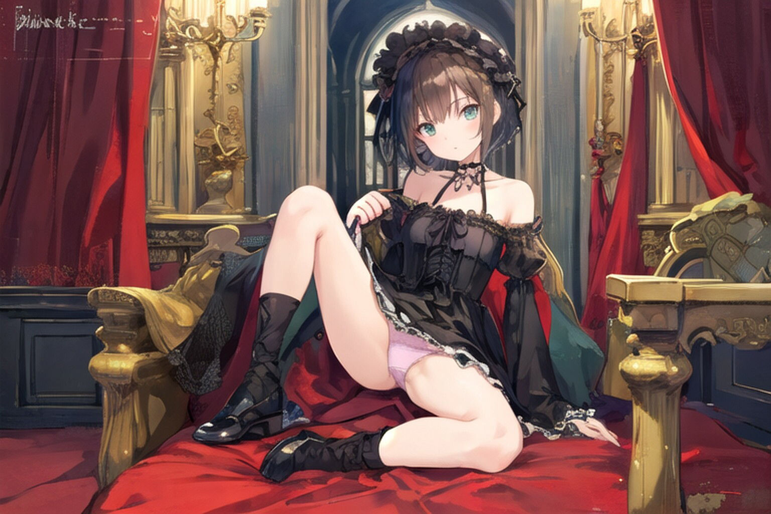 サンプル画像2:ゴスロリとパンツ(むにっとくれでぃ〜) [d_362318]