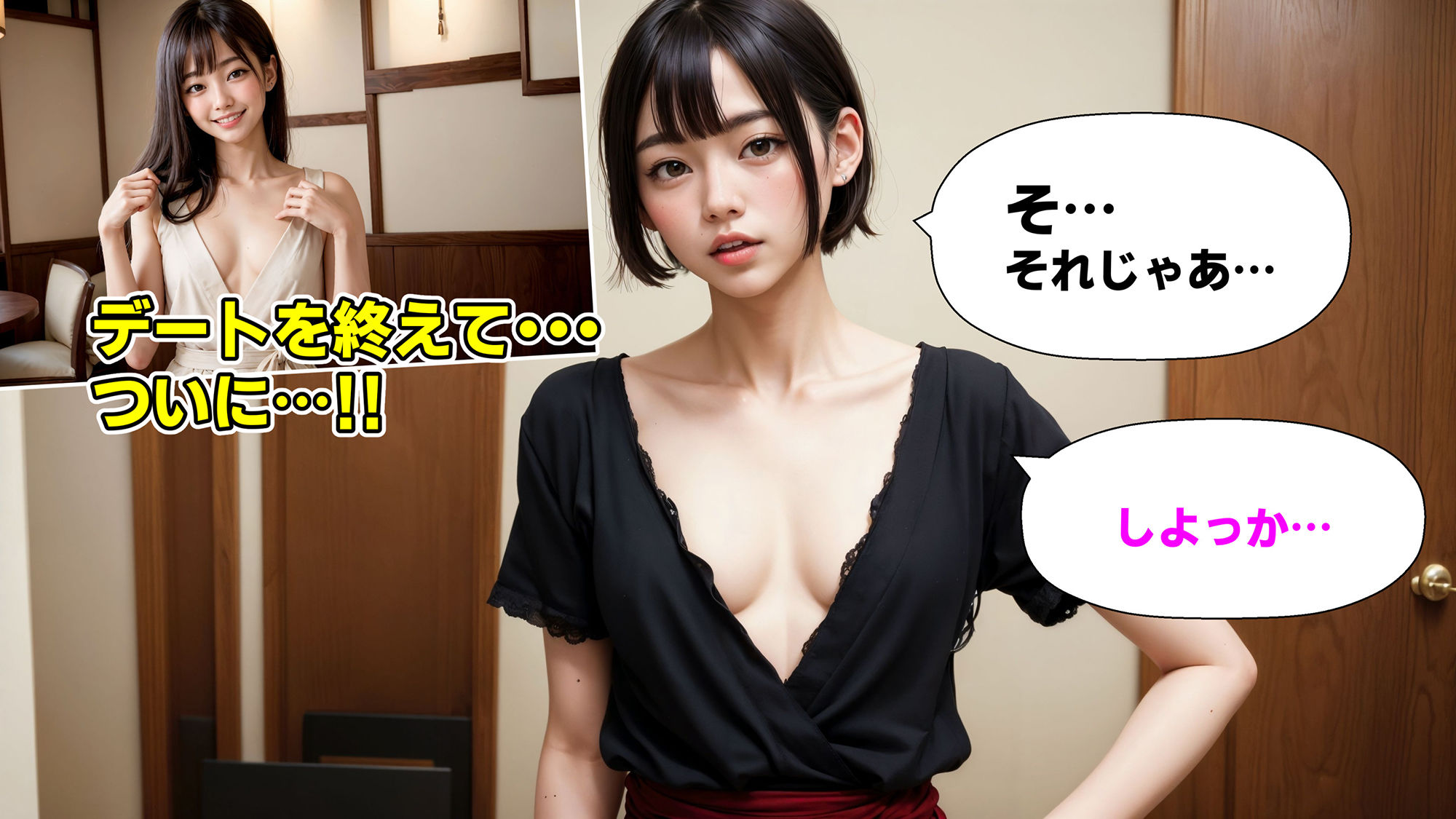 サンプル画像1:脱いだらガッカリ彼女〜残念過ぎるおっぱい〜【4K高画質・貧乳垂れ乳】(コメットパンチ) [d_362462]