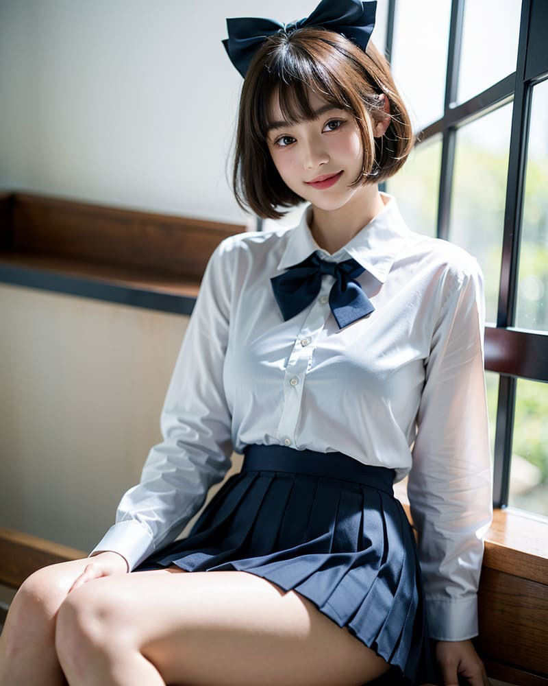 サンプル画像1:リボン制服でSEX vol.1（500枚）(kohane@AI girl) [d_362465]