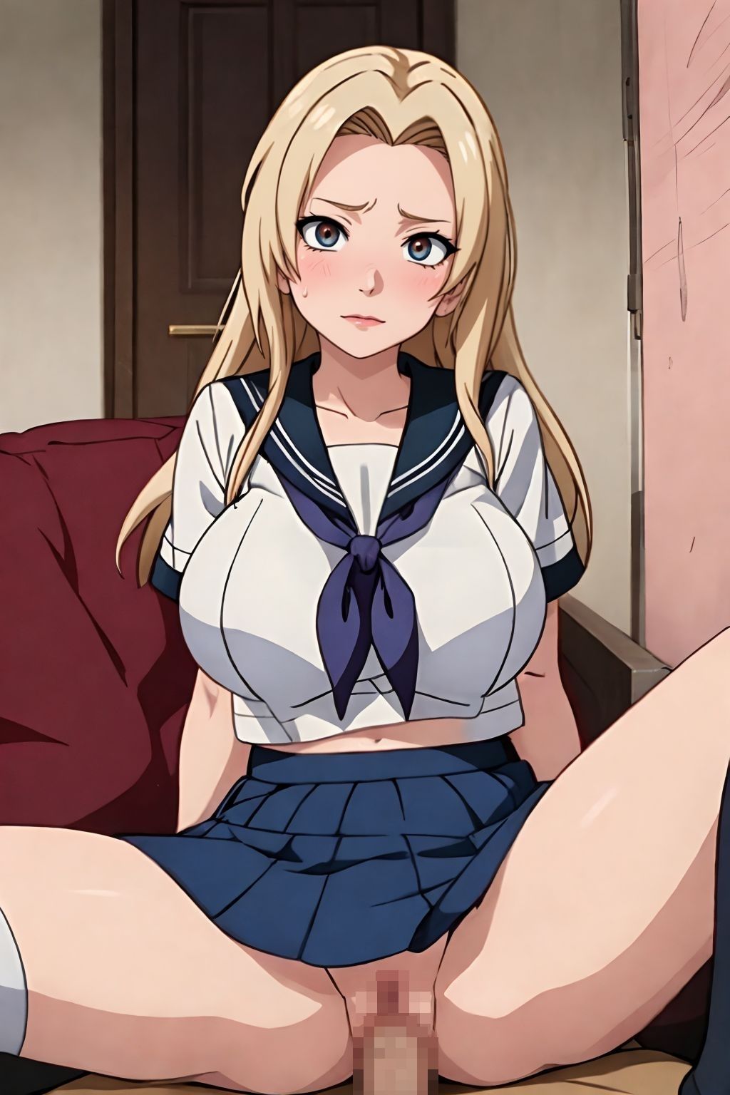 サンプル画像2:YARUTO 制服着用模擬性交訓練野の巻(短い髪の森) [d_362588]