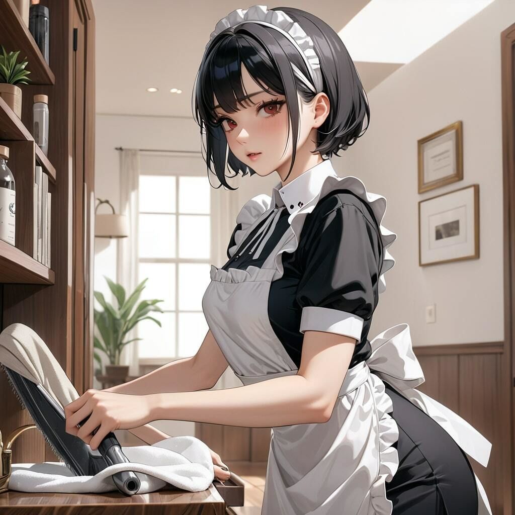 サンプル画像1:チ〇ポの掃除もおまかせ！たくさんご奉仕してくれる家政婦さん(ふりかけテキーラ) [d_362599]