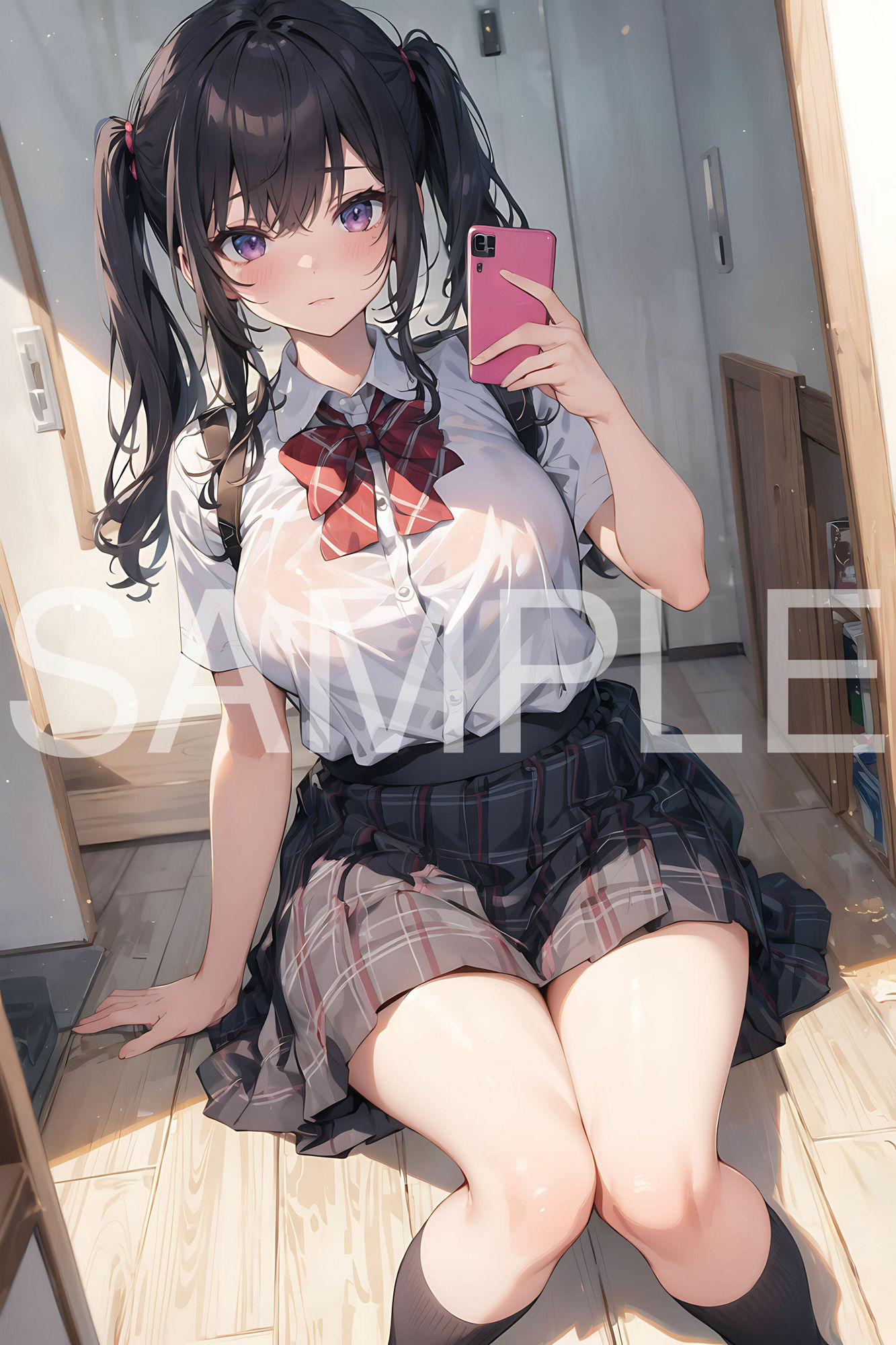 サンプル画像1:自撮り×美少女(aiもちち) [d_362712]