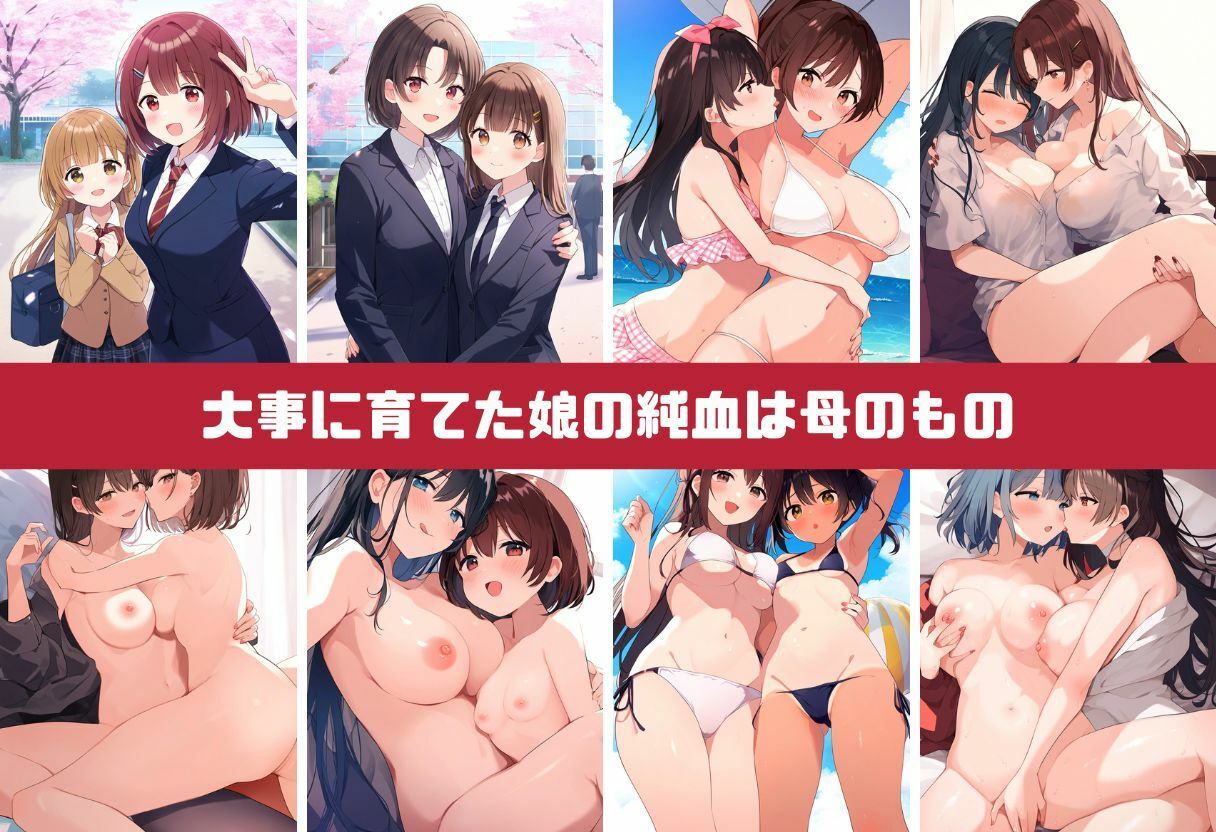 サンプル画像1:【母娘百合・親子フェラ】母が娘に性教育 レズプレイで我が子を調教し男に紹介 イラスト365枚（シングルマザー、毒親、クンニ、親子丼、ダブルフェラ）(絵師たか) [d_363000]