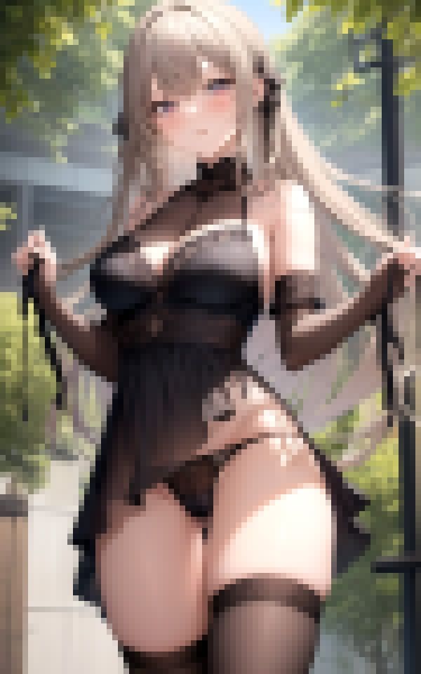 サンプル画像1:メイドを下着姿にして撮影(淫乱の川) [d_363036]