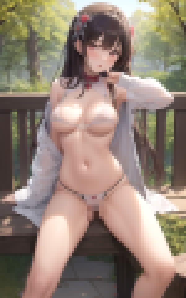 サンプル画像5:メイドを下着姿にして撮影(淫乱の川) [d_363036]