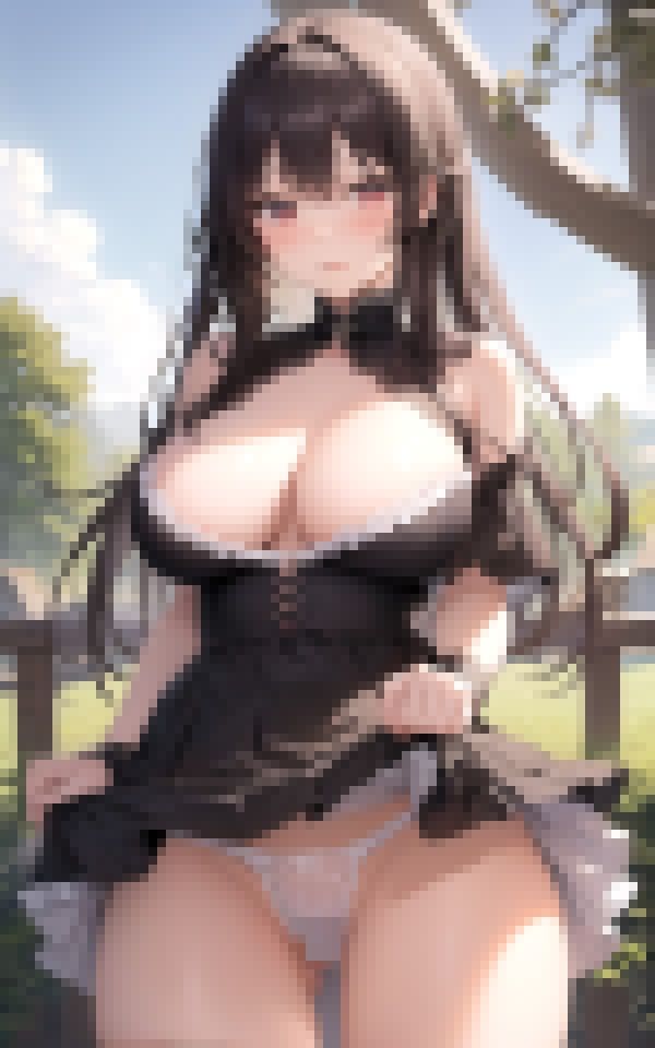 サンプル画像6:メイドを下着姿にして撮影(淫乱の川) [d_363036]