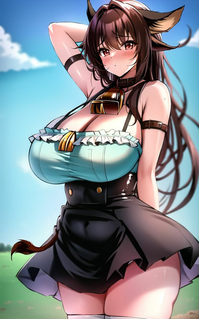 サンプル画像3:【超高画質グラビア写真集】牛娘の下着。癒しの50枚〜3巻〜(いやしの動物娘【AIイラスト】) [d_363241]