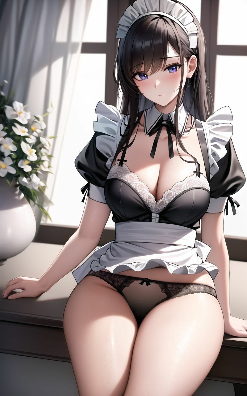 サンプル画像1:【超高画質グラビア写真集】メイドの下着。かわいい50枚〜3巻〜(キュートティーンズ【AI実写】) [d_363249]