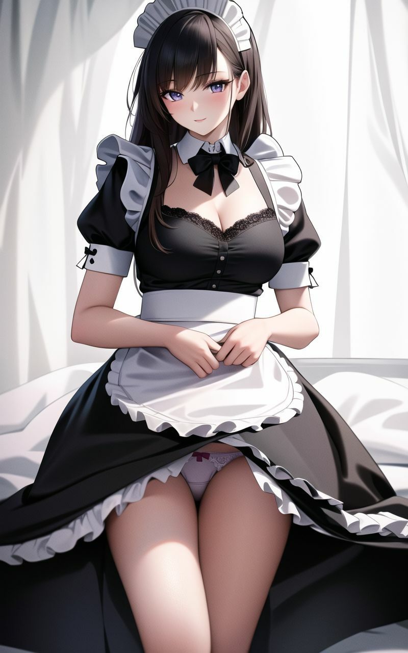 サンプル画像4:【超高画質グラビア写真集】メイドの下着。かわいい50枚〜3巻〜(キュートティーンズ【AI実写】) [d_363249]