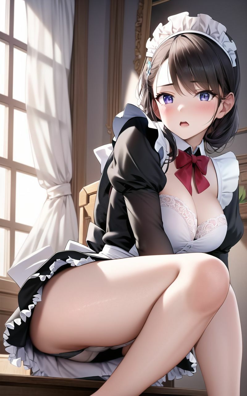 サンプル画像6:【超高画質グラビア写真集】メイドの下着。かわいい50枚〜3巻〜(キュートティーンズ【AI実写】) [d_363249]