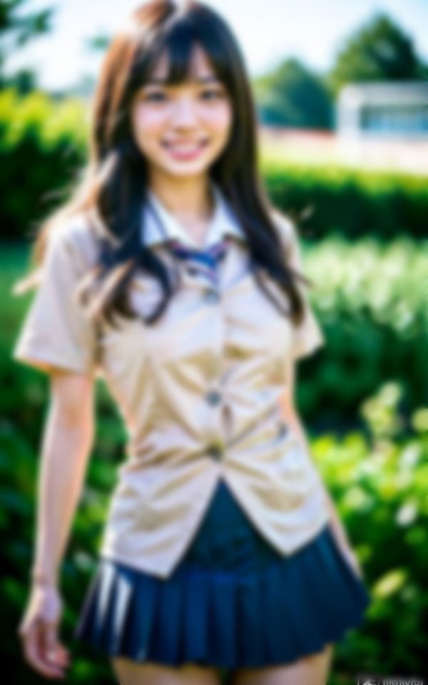 サンプル画像3:露出OKの女学園に潜入撮影したらトンデモ淫乱学園だった件。(AIおとは) [d_363305]