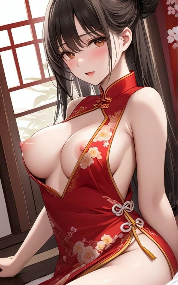 サンプル画像5:巨乳チャイナ服の誘惑 私のエッチな誘惑に我慢できる？(ぷりぷりムチムチ研究所) [d_363325]