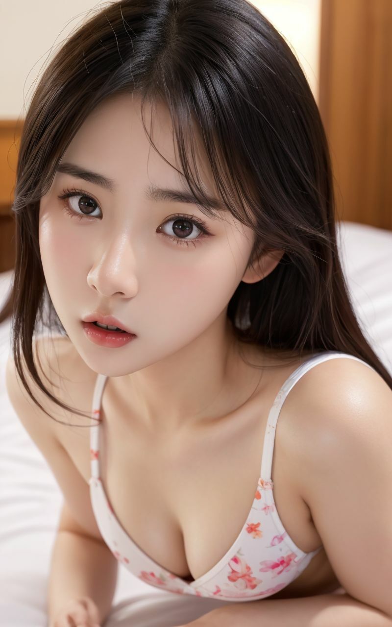 サンプル画像2:凝視 パンツ脱いだら美女がガン見してきた(AI美女妄想図鑑) [d_363508]