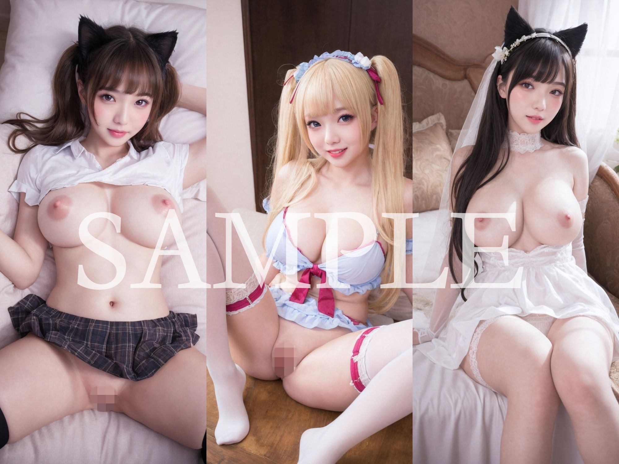 サンプル画像1:超可愛い女子校生の淫乱コスプレ(AI美少女呪術師) [d_363563]